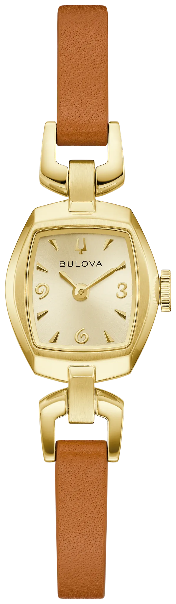 Champagne Dial Leather Strap Goddess of Time 97L202 | Bulova